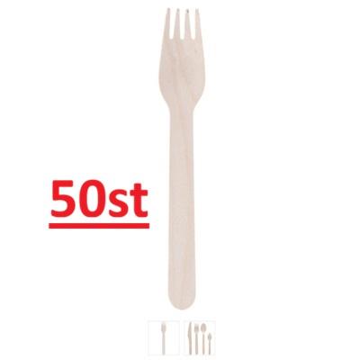 Wooden Fork 160mm 50st Disposable